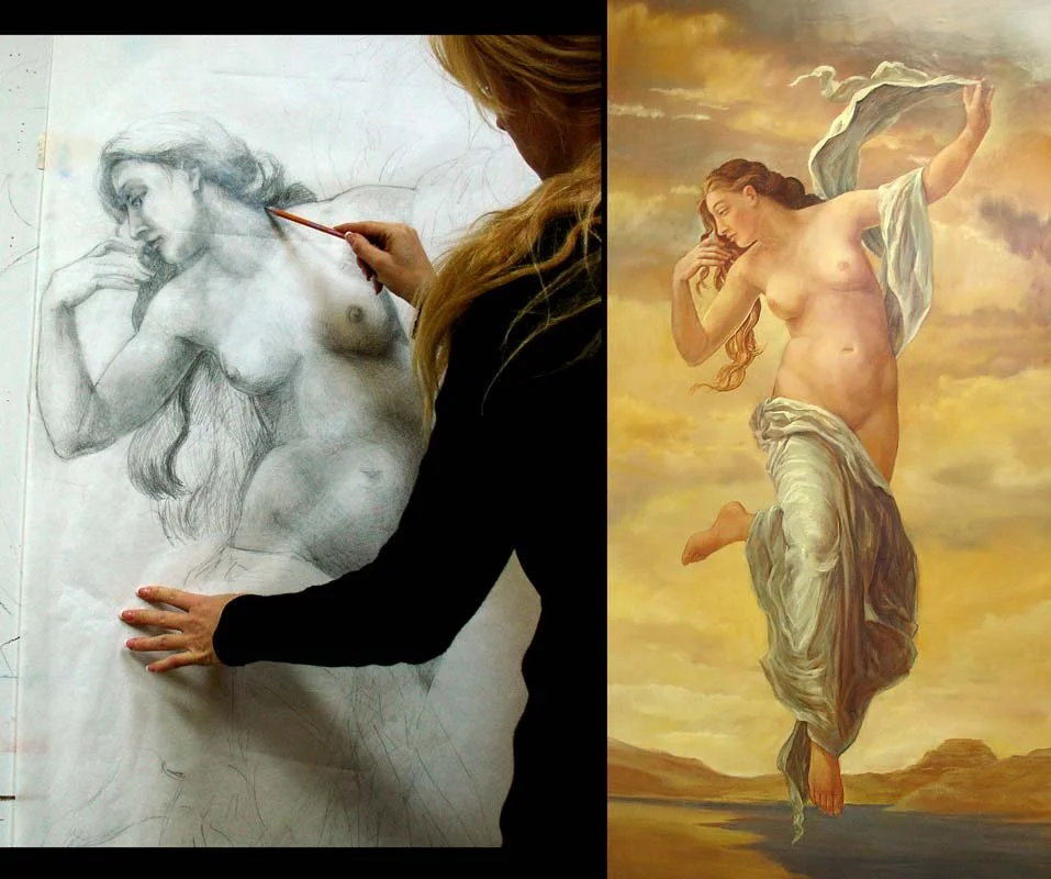 Entrance Wall Mural on Canvas & Applied by Henriett Michel