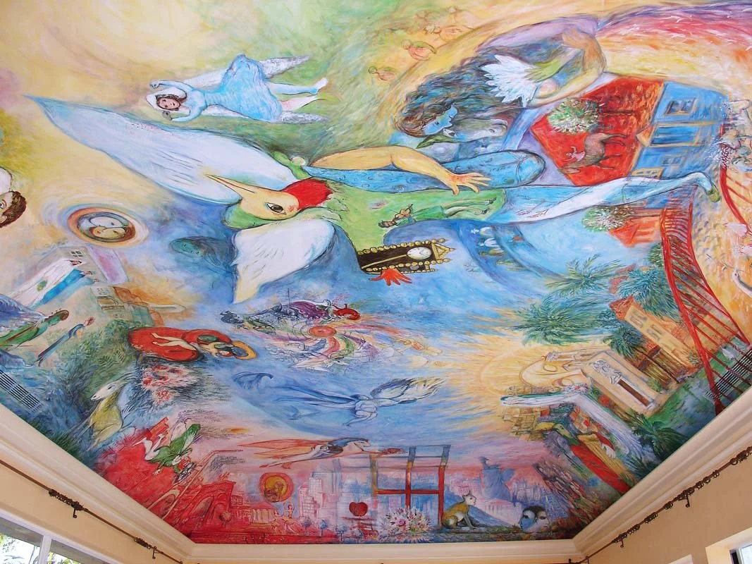 Chagall Mural on canvas & applied by Henriett Michel