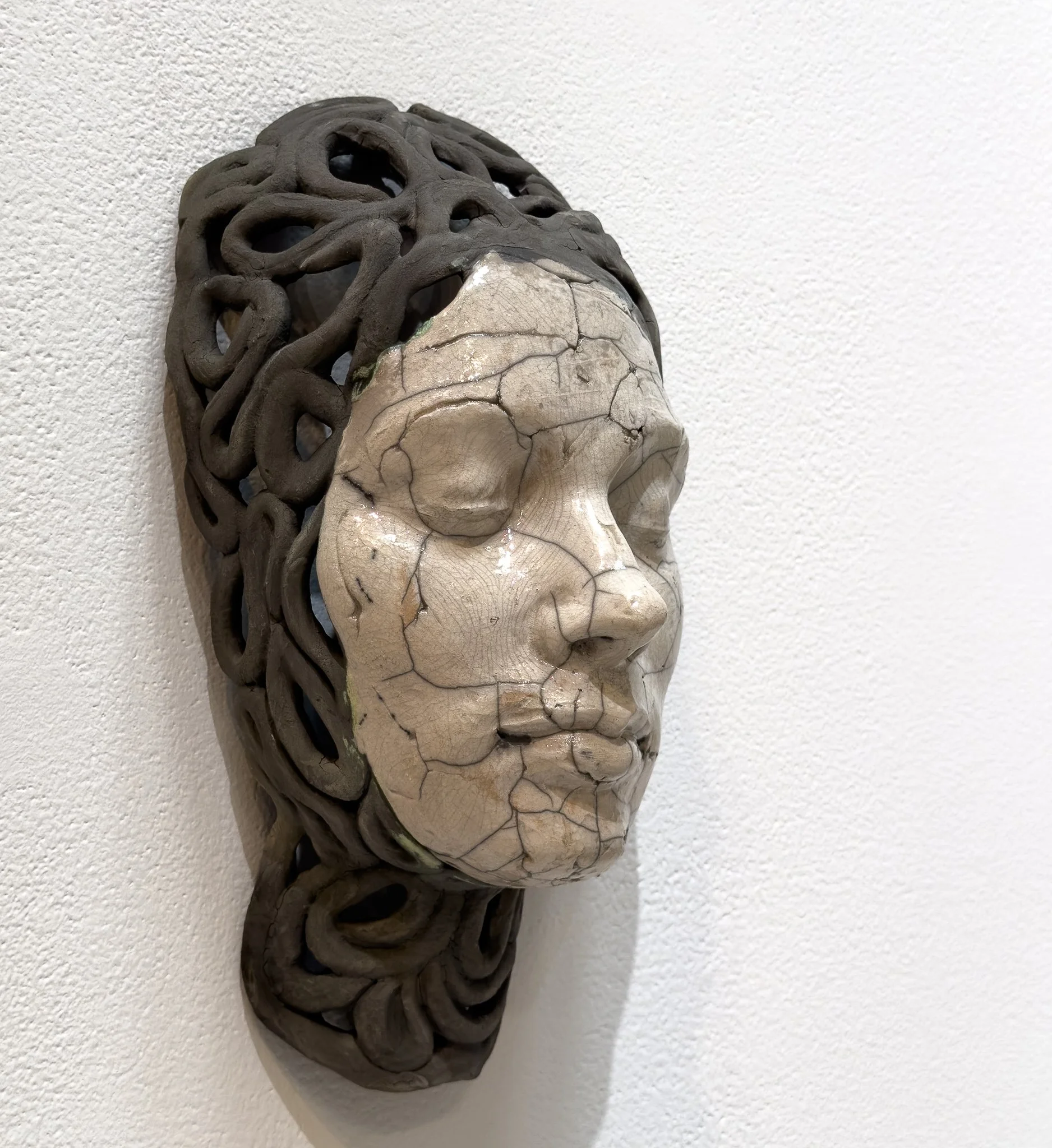 TANGLED THOUGHTS No 10 - RAKU GLAZED CERAMIC