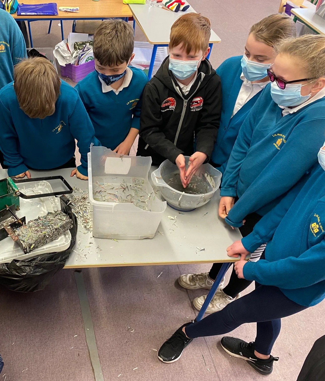 Paper logs from old newspaper