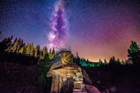 Starlight, sculpture, and storytelling in one frame.

This isn&rsquo;t just night photography&mdash;it&rsquo;s astro art, blending a hand-crafted woodland giant with the endless wonder of the Milky Way above. Each element was chosen for its texture a