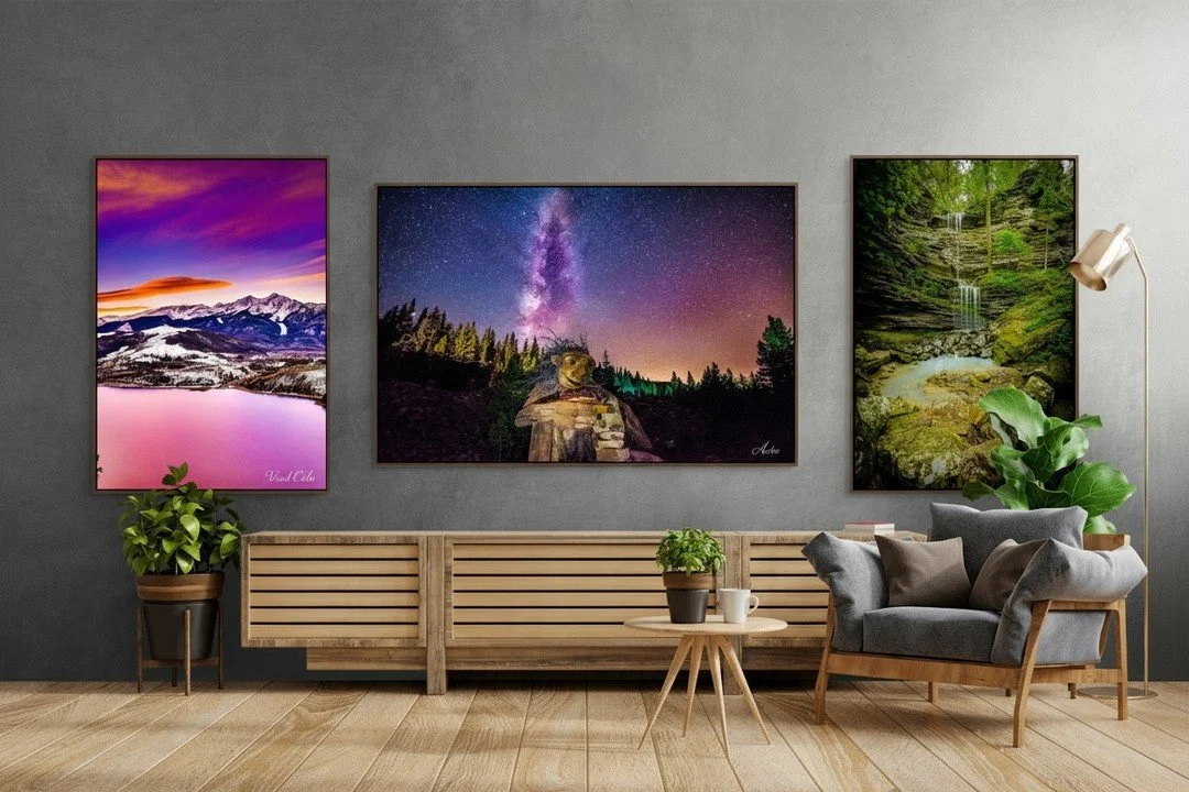 Three styles, one vision&mdash;discover your favorite.

Ever wondered how a lush forest waterfall, a whimsical troll beneath the Milky Way, or a vibrant snowy lake at sunset might transform your space? Each scene tells a different story&mdash;landsca