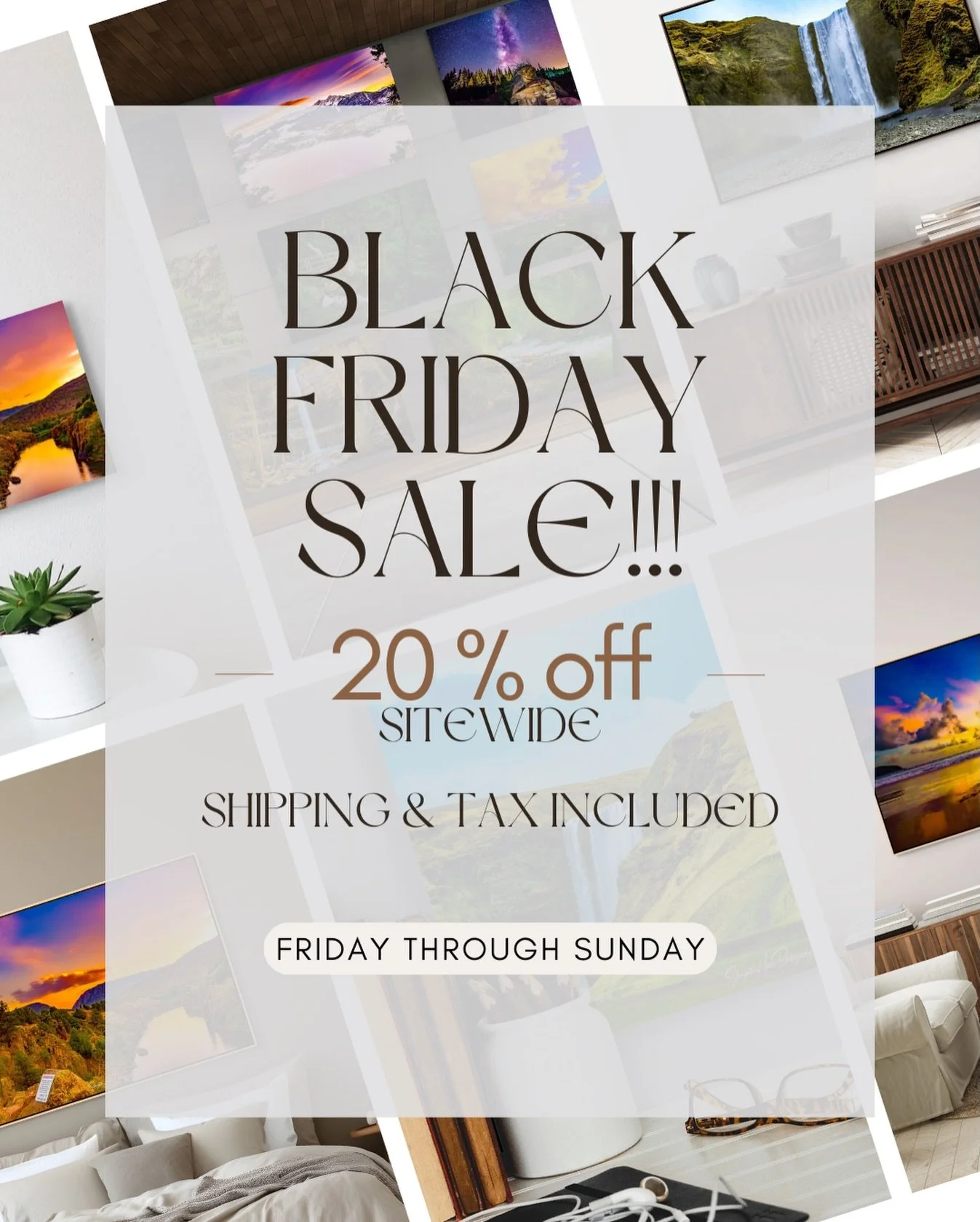 WEEKEND SALE ALERT!!! 🚨 We're offering 20% OFF EVERYTHING! Plus, score free shipping and tax-free shopping! And, take advantage of our interest-free payment options!!!