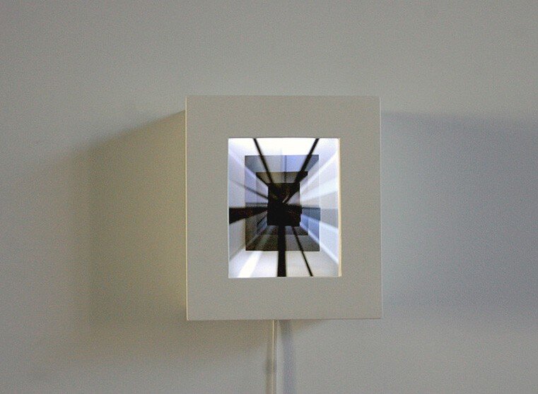   Interval    16.5 x 19 x 10 cm   (Large Format Transparency on Lightbox) 