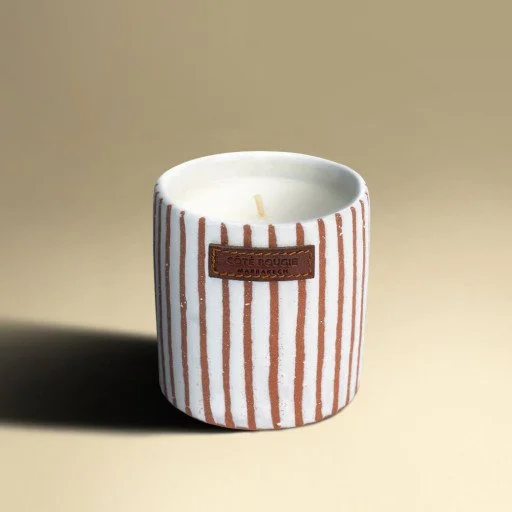 Free-Form Ceramic Candlestick attributed to André Baud, Vallauris