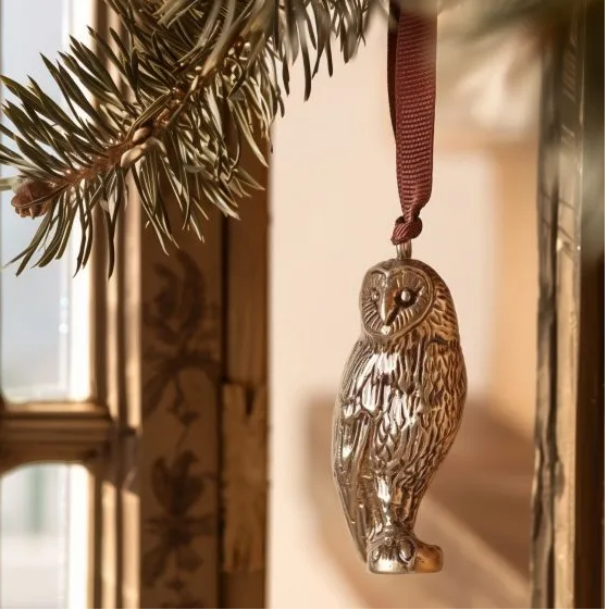 owl brass hanging decoration