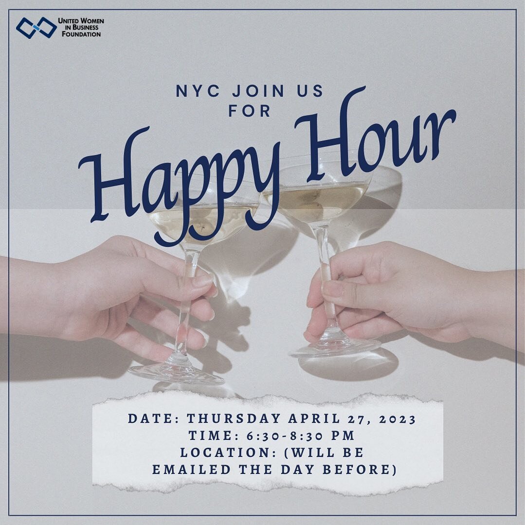 NYC: Join us for our 2023 Philanthropic Happy Hour Series on Thur, 4/27. We encourage all members to bring new feminine hygiene products to be donated to a local NYC organization. See the link in @uwibfoundation&rsquo;s bio for more information and t