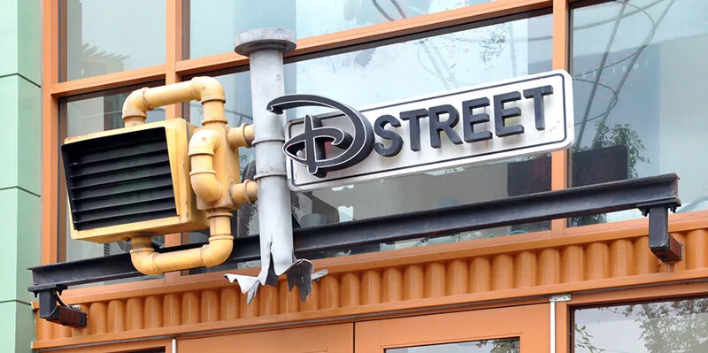   D Street sign, Downtown Disney, Anaheim, CA  