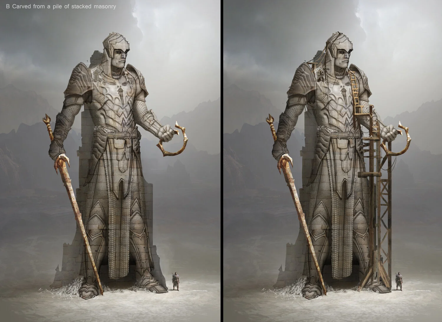  Statue design for video game Shadow of Mordor 