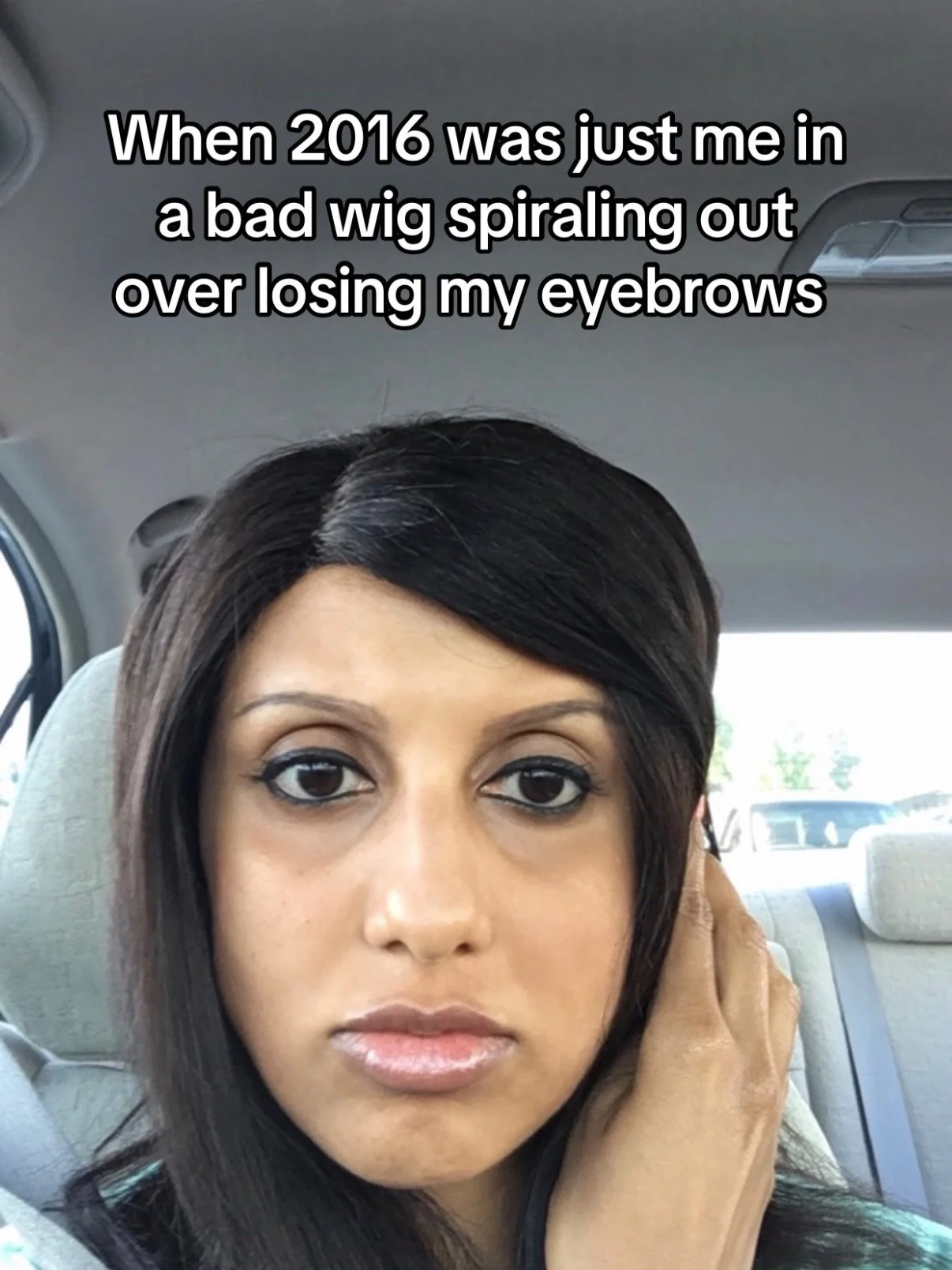 Re-living 2016 in 2026 is gonna be a HARD pass from me 😂 

#2016 #2016throwback #alopeciaareata