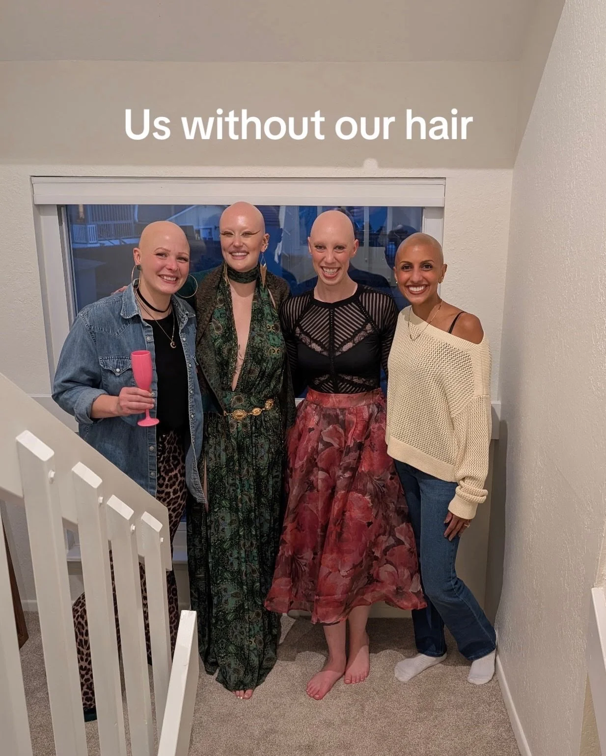 Happy Baldsgiving from us (and our hairy hubbys 🙃) to you 🧡

#friendsgiving #baldsgiving #alopecia #alopeciaareata