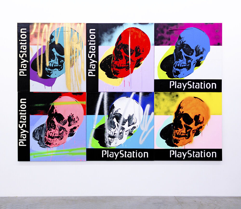 Playstation paintings 2019 Acrylic on canvas 100x100cm MICHAEL PYBUS.jpg