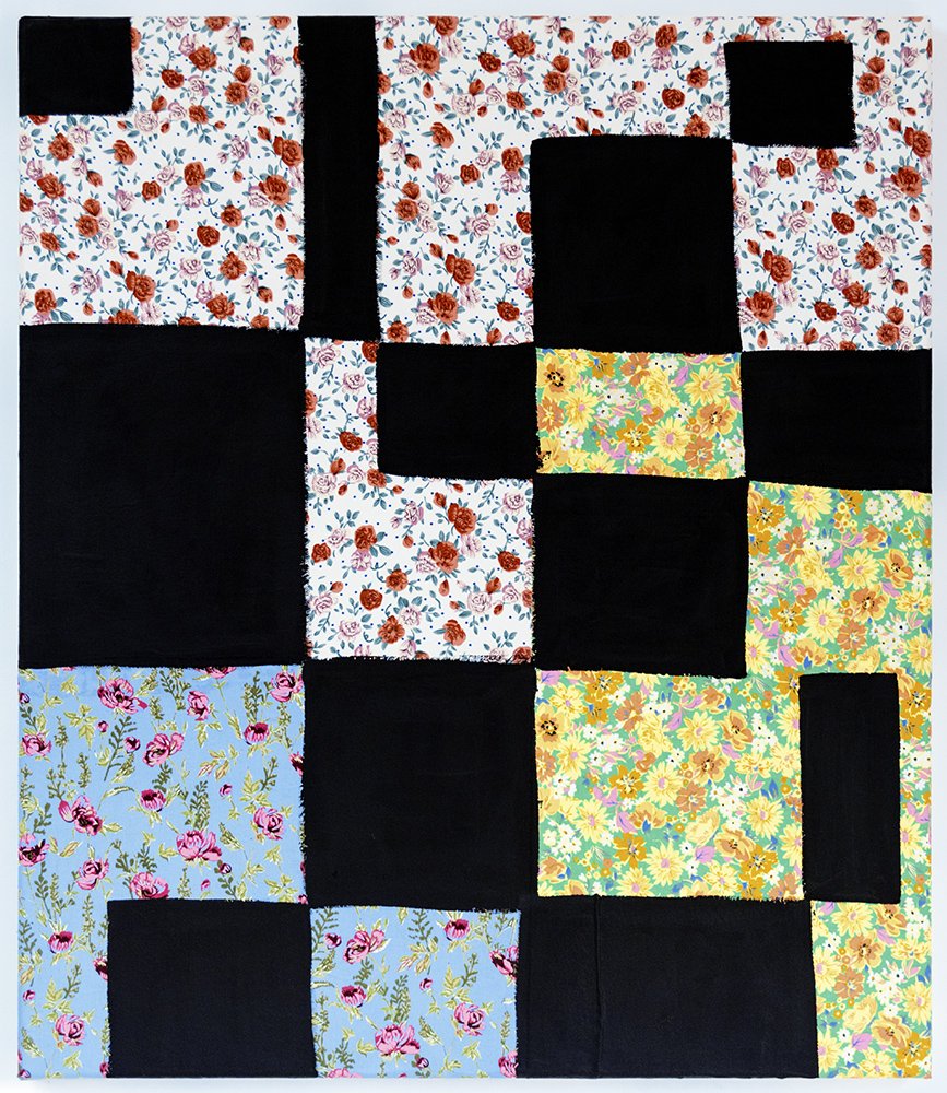 Clarissa (6) 2023 Flashe and fabric on canvas 70x60cm MICHAEL PYBUS.jpg