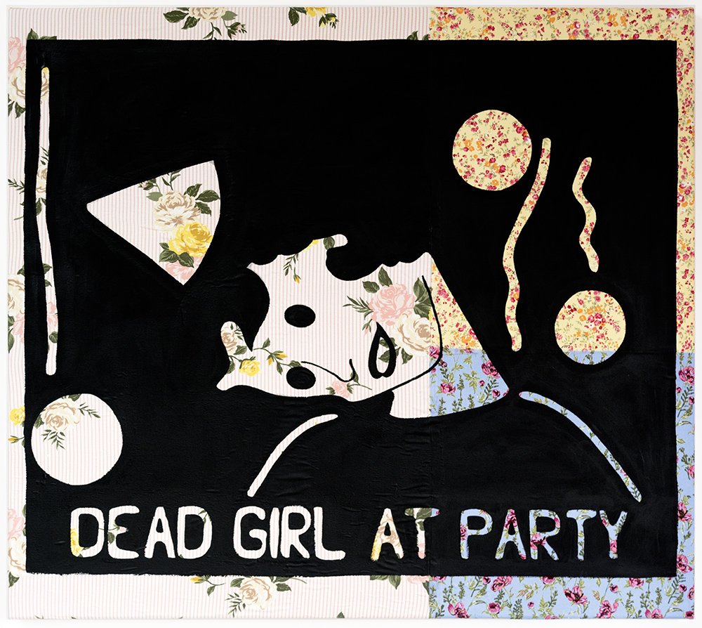 Party 2023 Flashe and fabric on canvas 80x90cm MICHAEL PYBUS.jpg