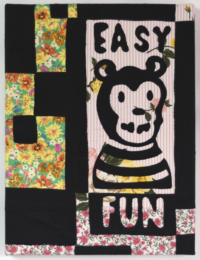 Easy Fun 2023 Flashe and fabric on canvas 40x30cm MICHAEL PYBUS.jpg