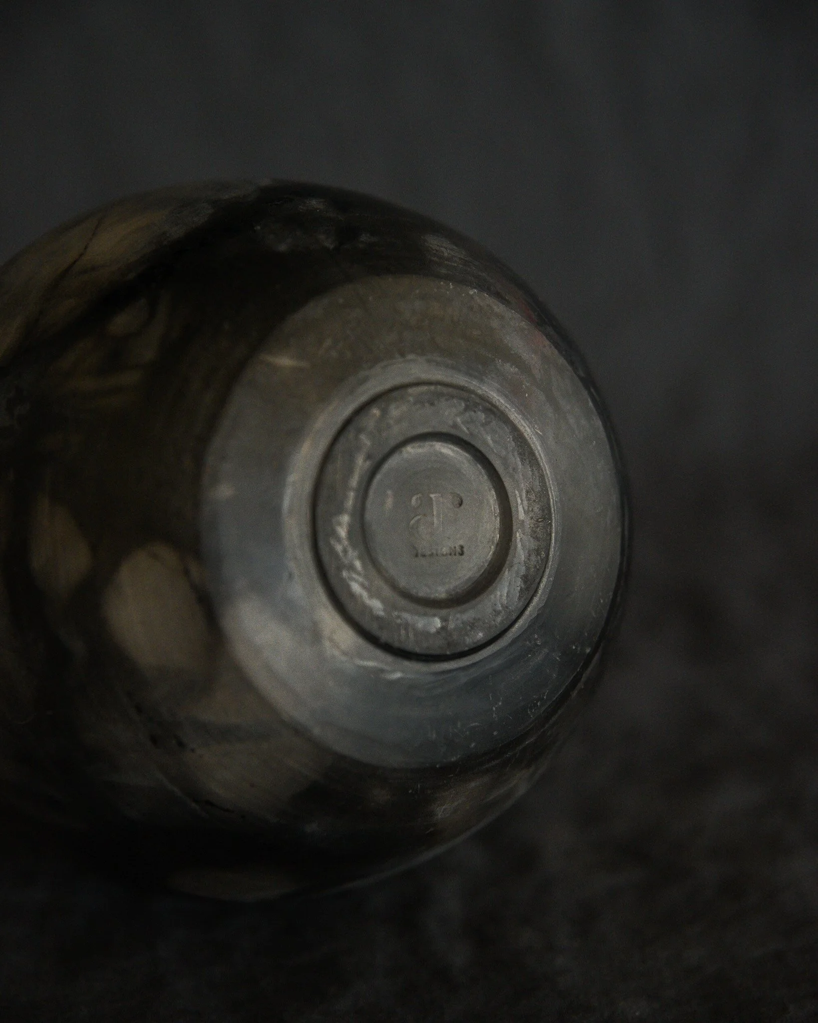 One-of-a-kind handmade ceramic vessel, contemporary wabi sabi with organic form and textured surface variation pit fired
