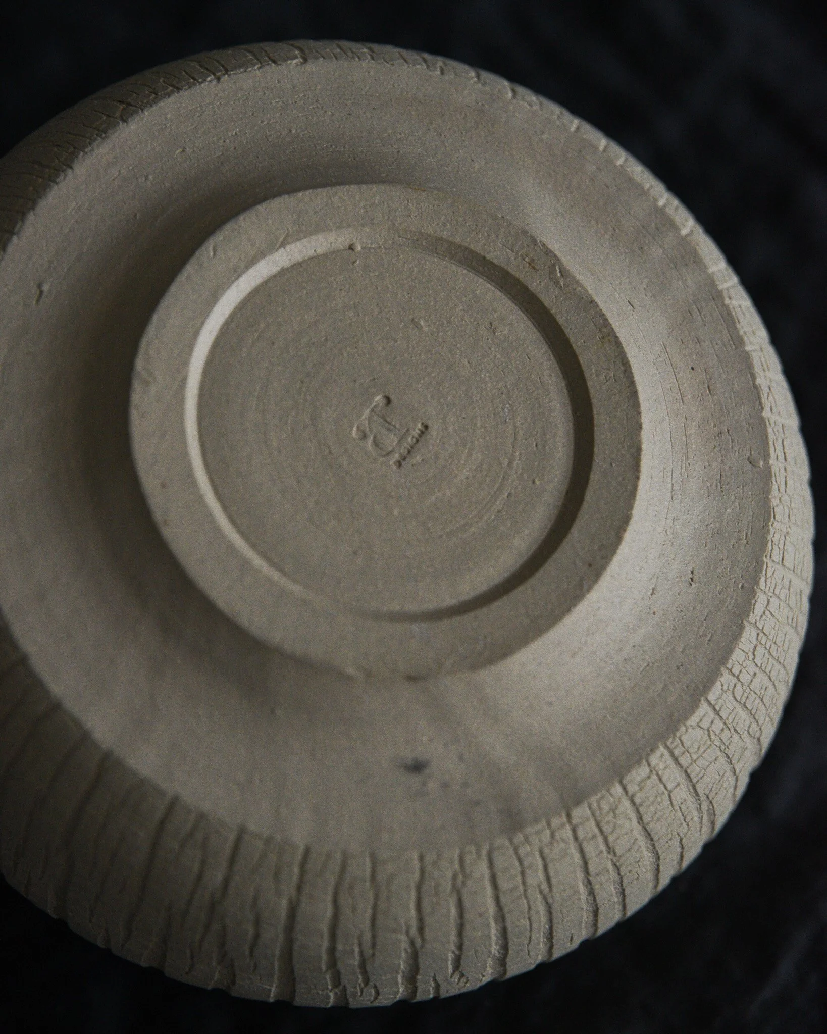 One-of-a-kind handmade ceramic vessel, contemporary wabi sabi with organic form and textured surface variation sodium silicate