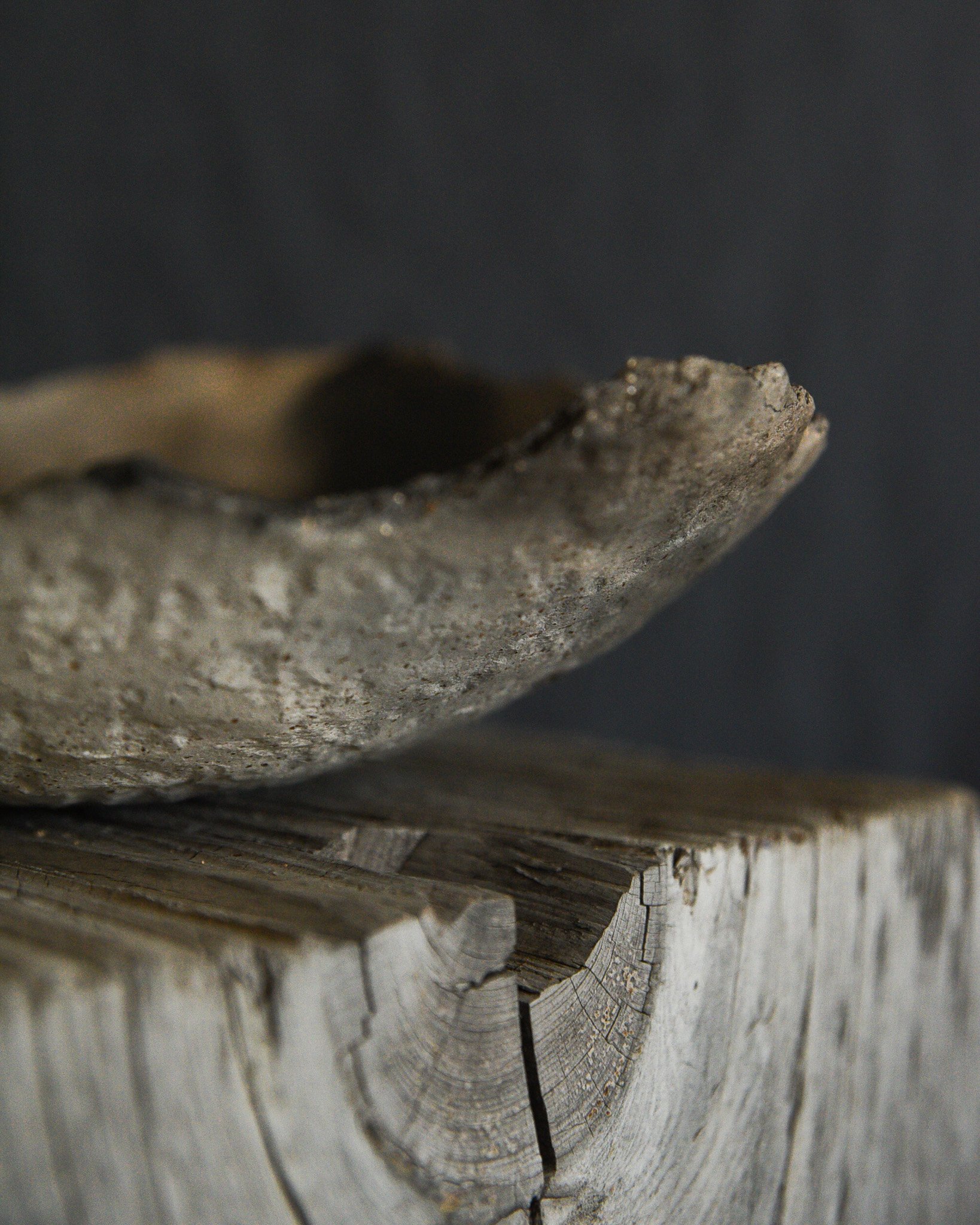 One-of-a-kind handmade ceramic vessel, contemporary wabi sabi with organic form and textured surface variation pit fired