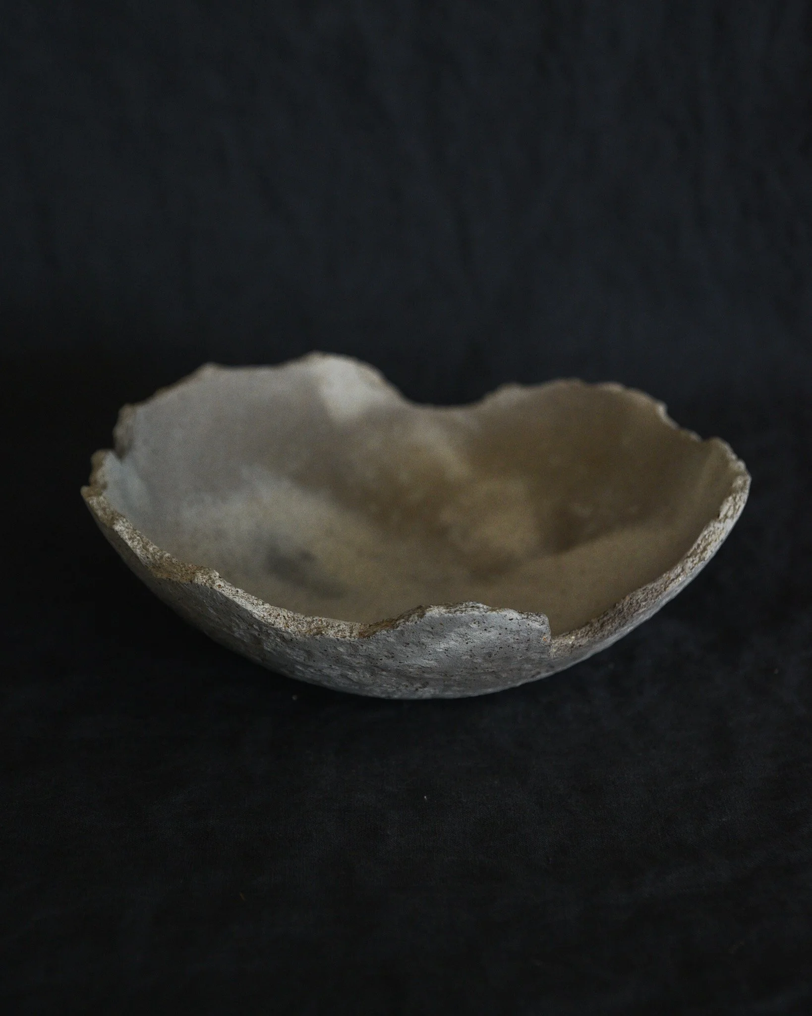 One-of-a-kind handmade ceramic vessel, contemporary wabi sabi with organic form and textured surface variation pit fired