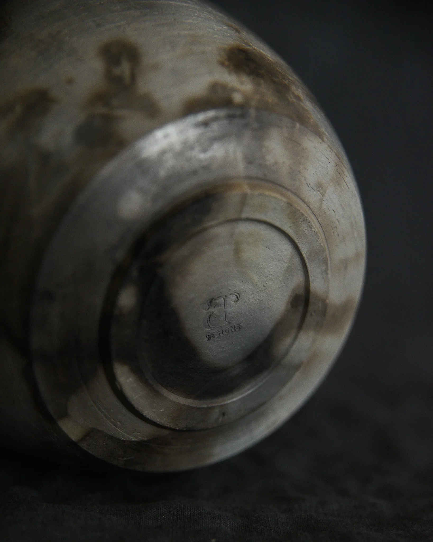 One-of-a-kind handmade ceramic vessel, contemporary wabi sabi with organic form and textured surface variation pit fired
