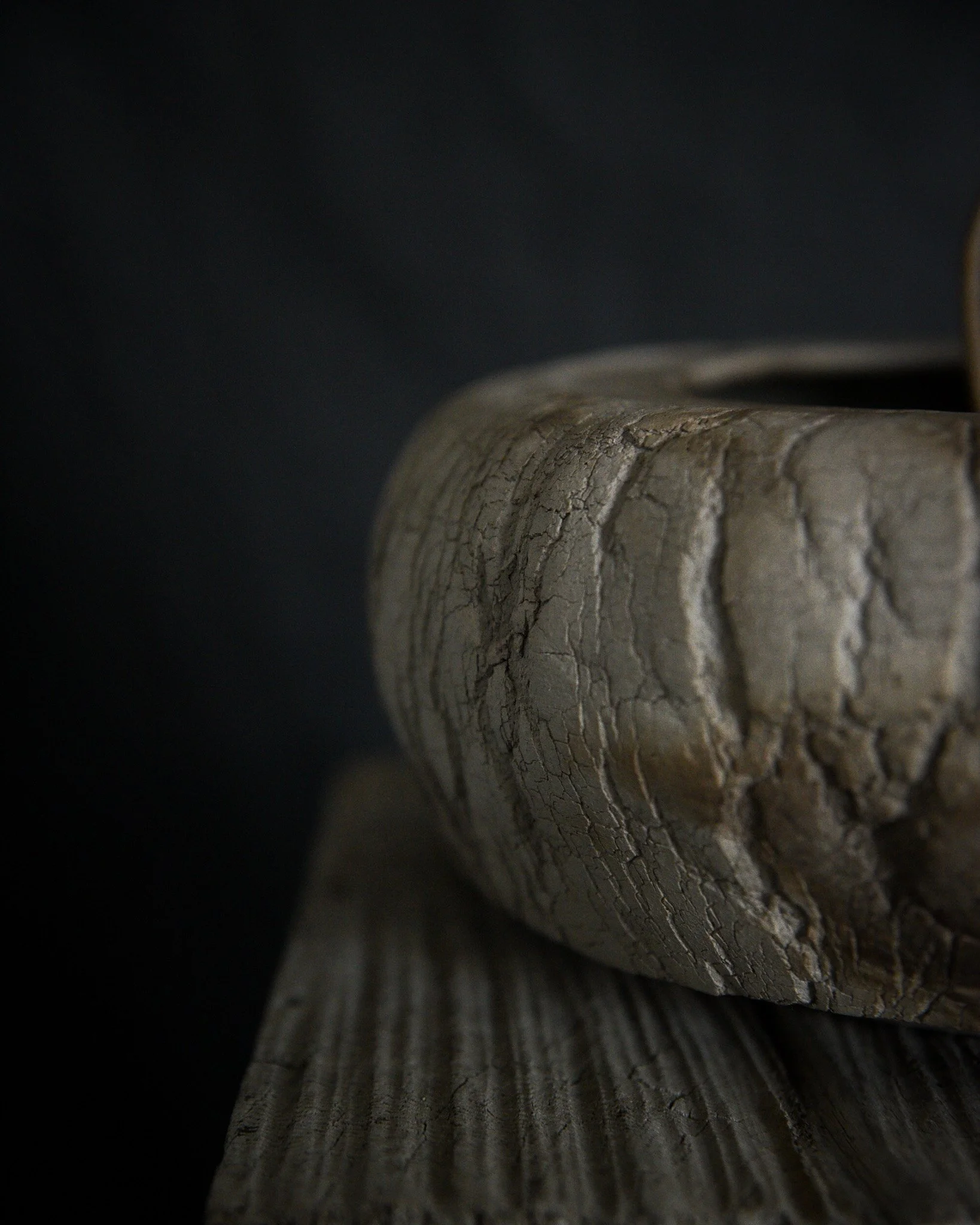 One-of-a-kind handmade ceramic vessel, contemporary wabi sabi with organic form and surface variation pit fired