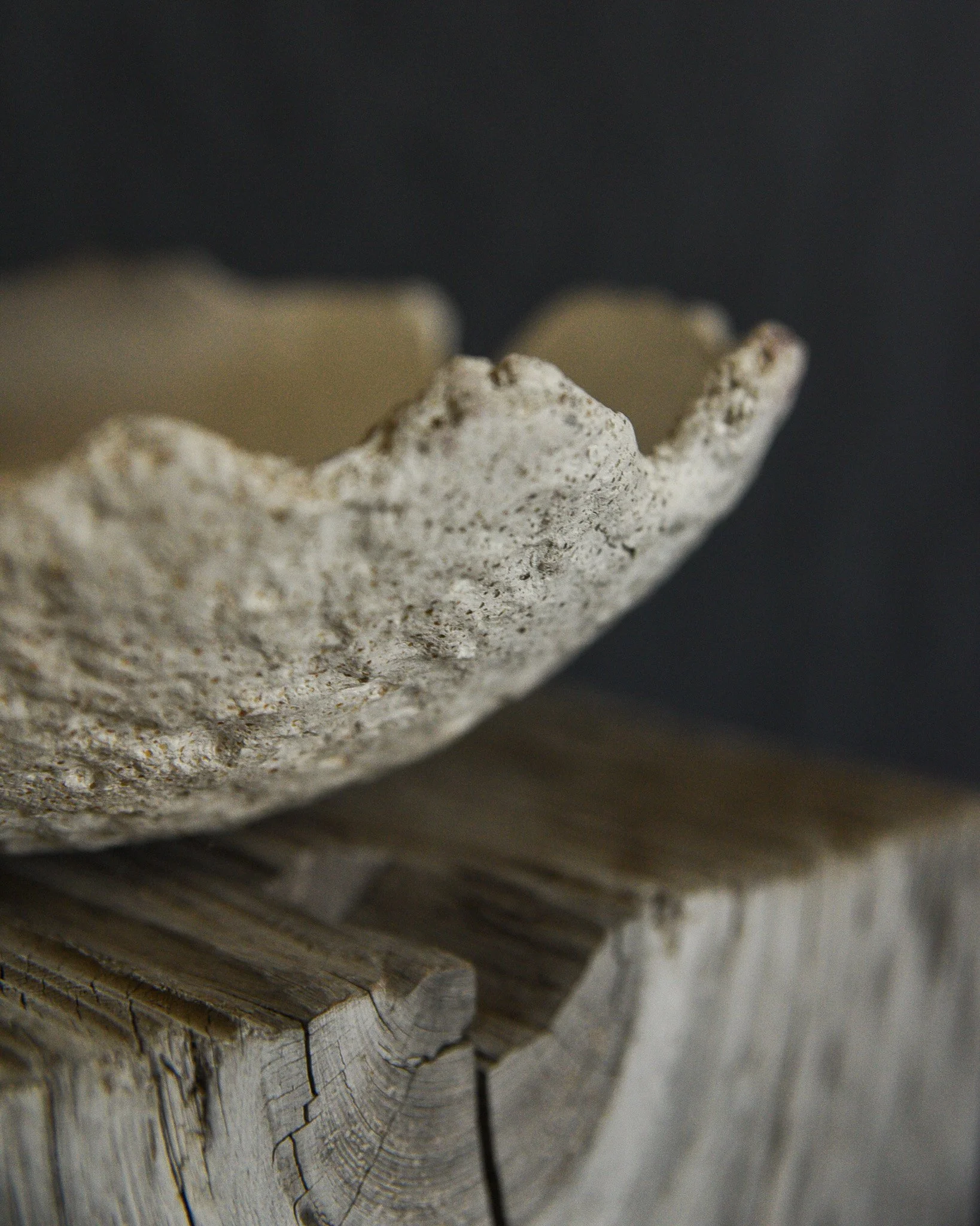 One-of-a-kind handmade ceramic vessel, contemporary wabi sabi with organic form and textured surface variation pit fired