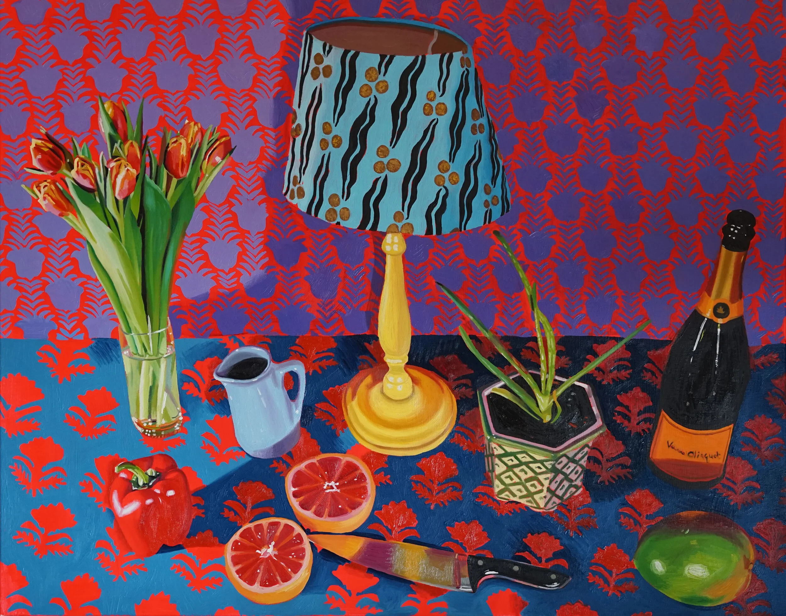   Rather Wild, 2020   Oil and acrylic on canvas  81 x 101 cm 