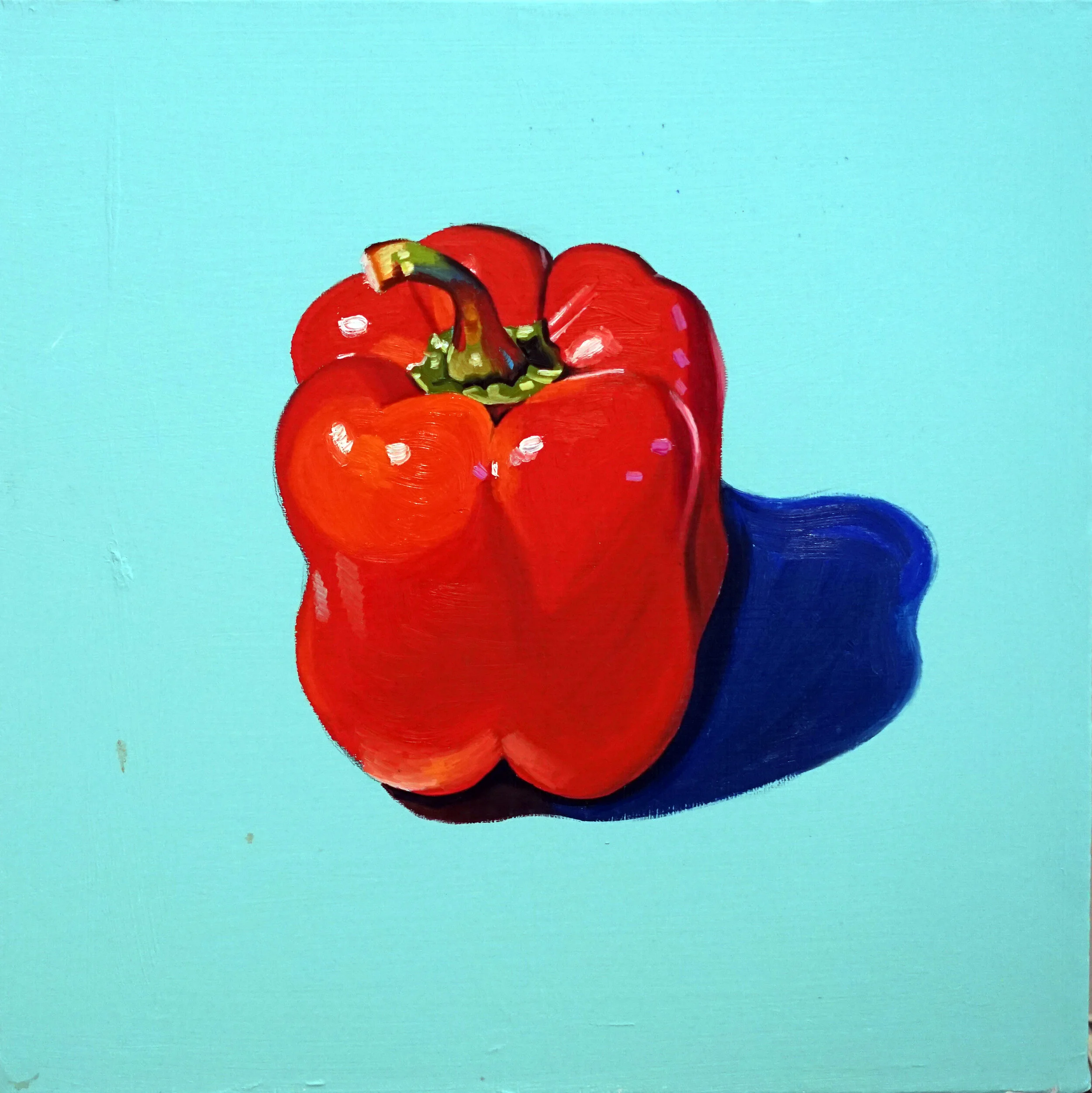   Pepper Pop,  2019  Oil on canvas  40 x 40 cm    Sold   