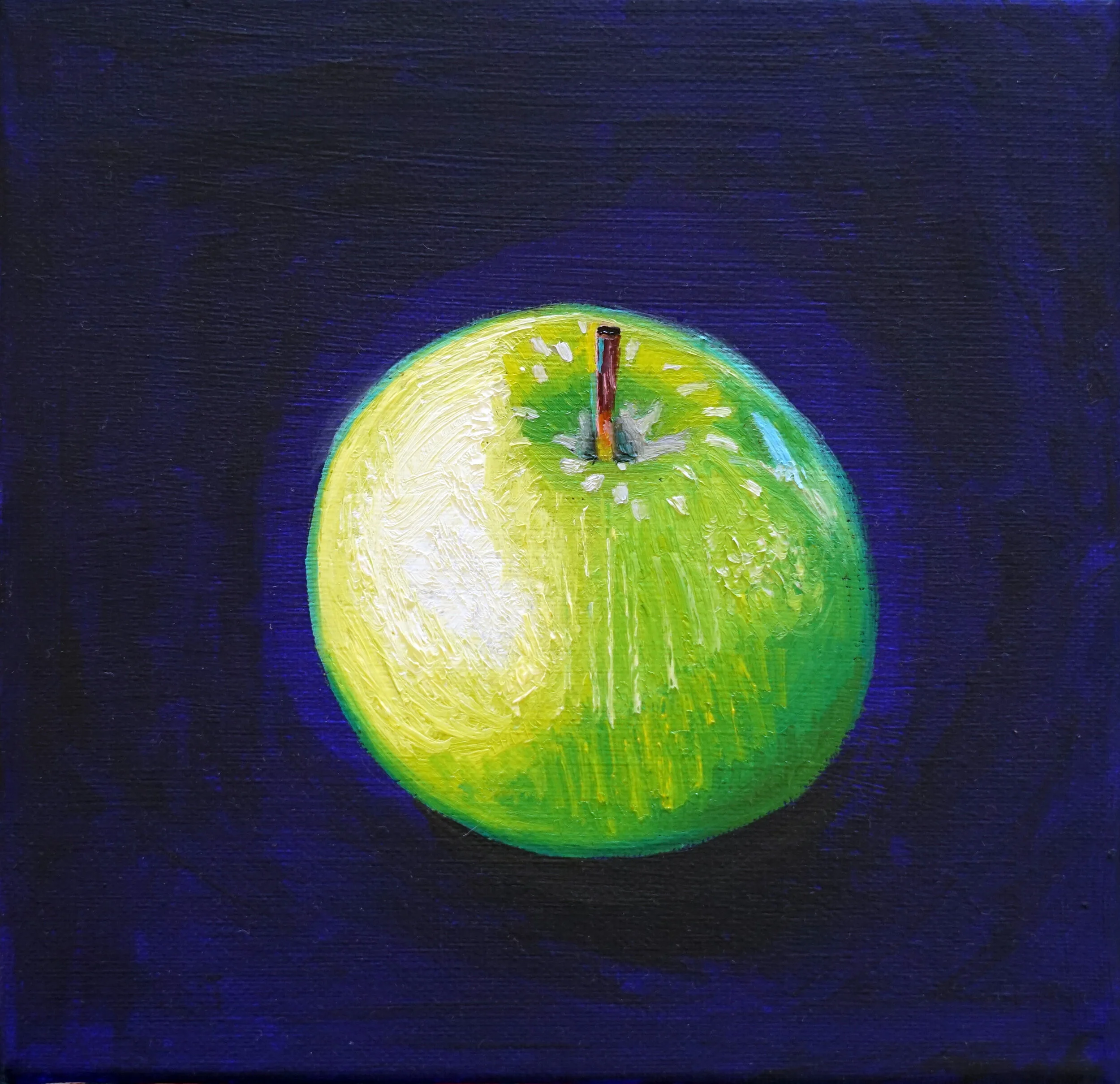   Apple, 2019   Oil and acrylic on canvas  20 x 20 cm 