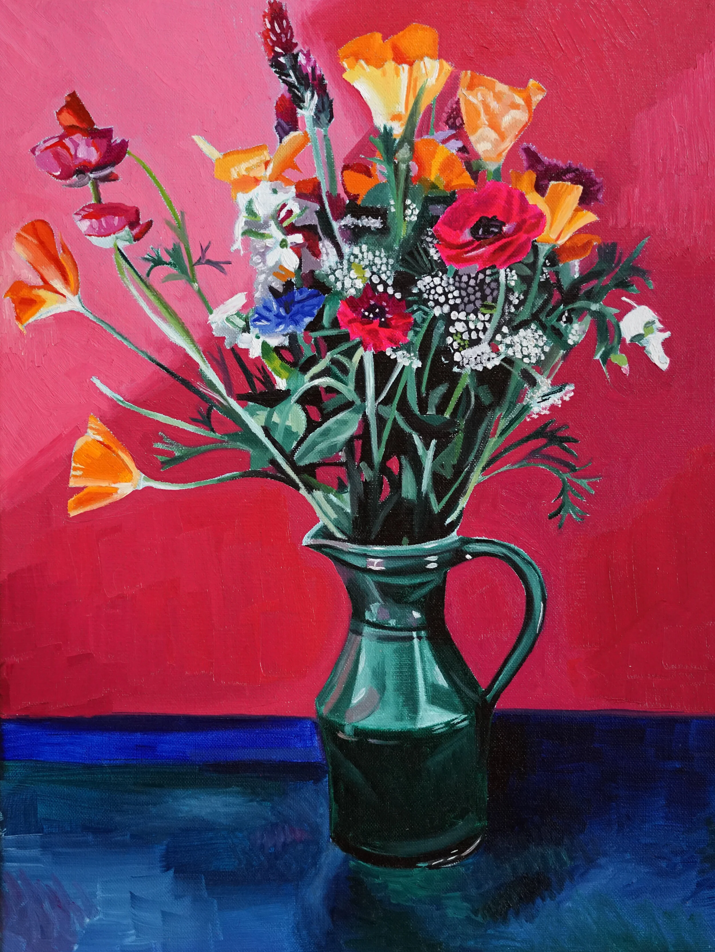   Katherine’s Flowers, 2020   Oil on canvas  40 x 50 cm 