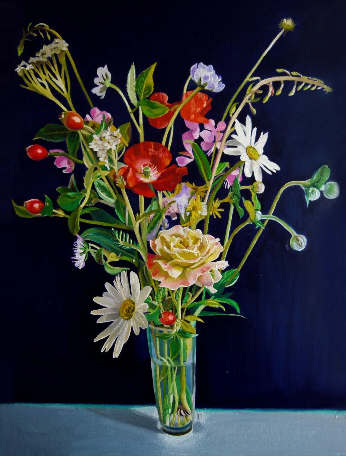 Slad Valley Flowers, oil on canvas, 51 x 78cm, 2024