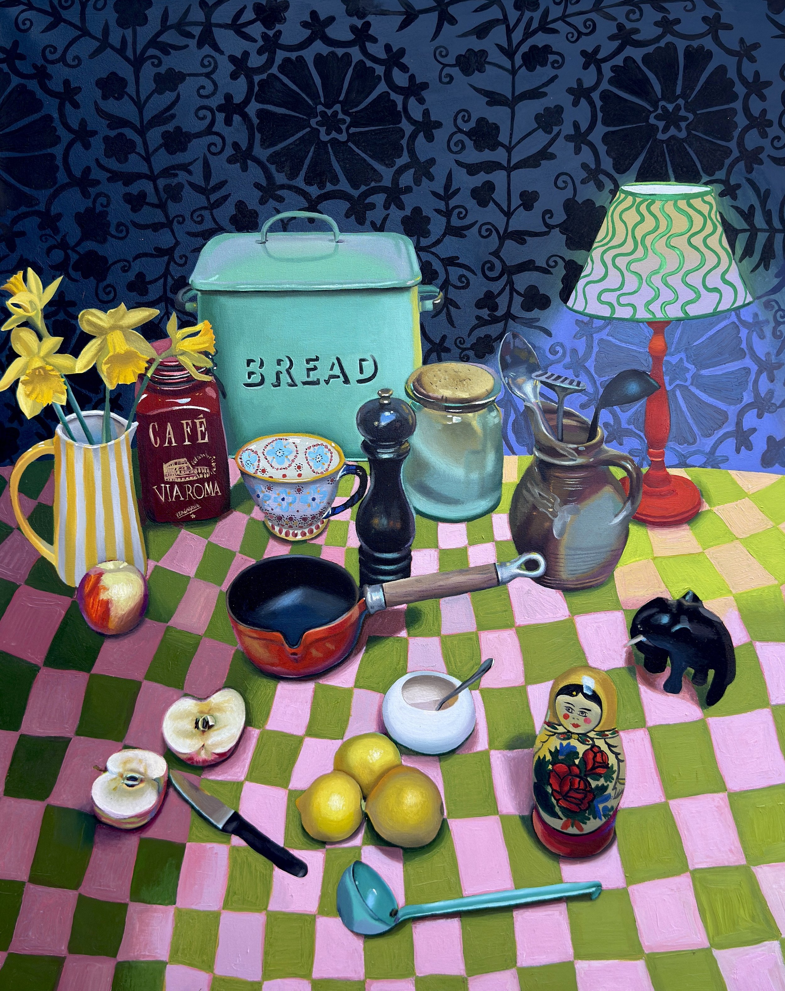 Still Life with Suzani, 81 x 105 cm, oil on canvas 