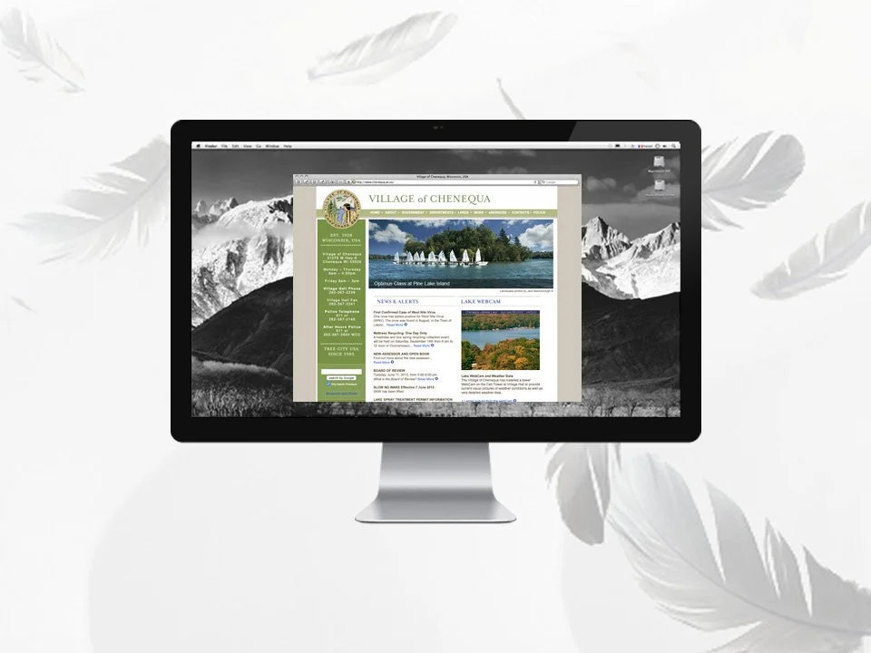 Web Browser View of Village Homepage