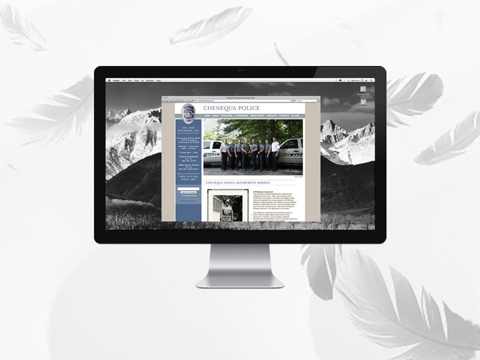Web Browser View of Police Homepage