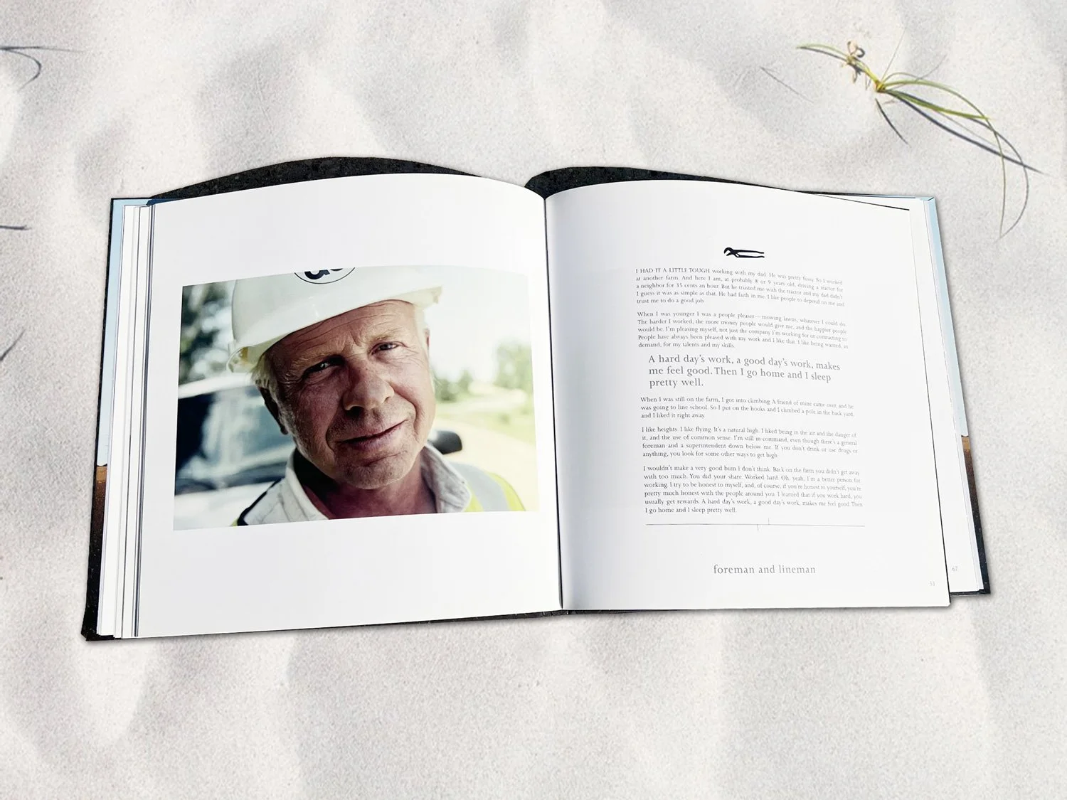 Older man with friendly smile and hardhat