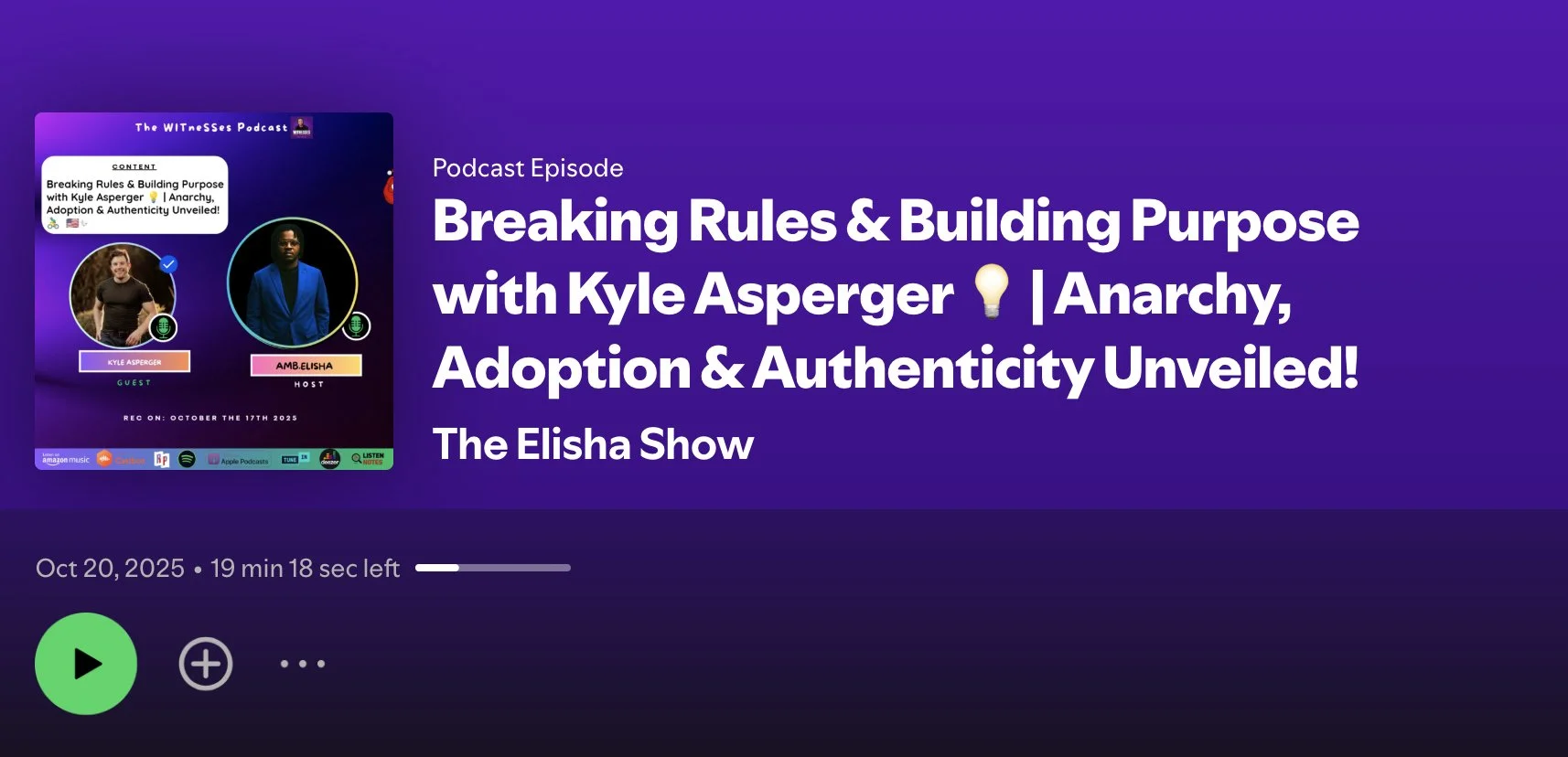 Get to know Kyle Merrick on the Elisha Show Podcast