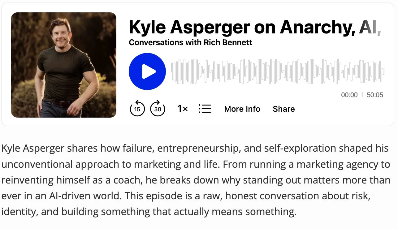 Podcast: Conversations with Richard Bennett - Feat Kyle Merrick (Asperger)