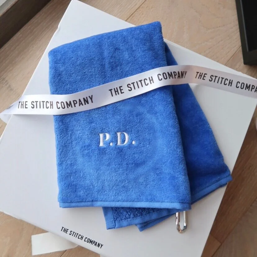 Personalised Royal Blue Golf Towel