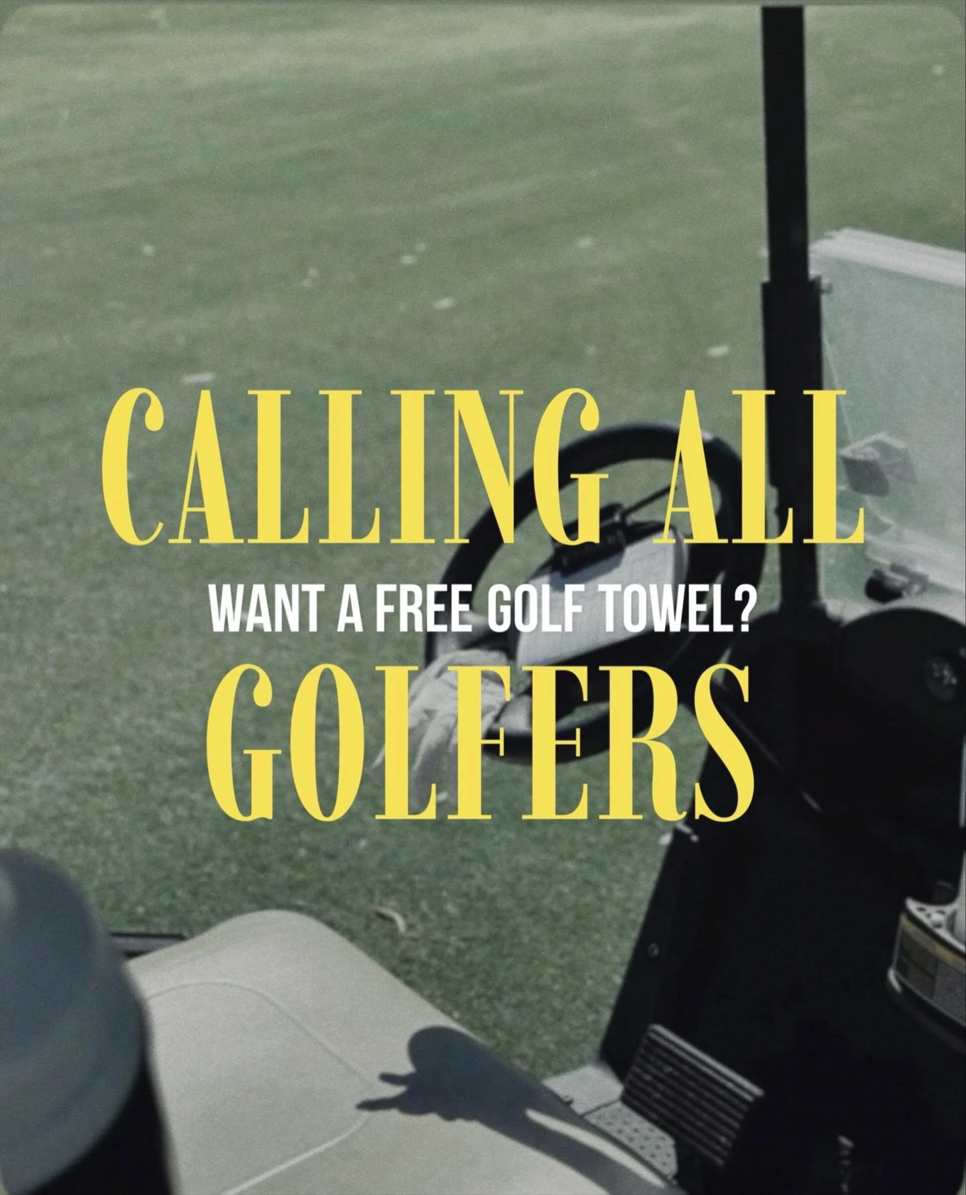 ⛳️ 6 GOLFERS. 6 FREE PERSONALISED TOWELS.

We&rsquo;re choosing 6 golfers to receive one of our personalised golf towels completely FREE! 🙌

One of each colour is available:
🍋&zwj;🟩 Lime
🍇 Purple
🧡 Orange
🍷 Burgundy
🩵 Sky Blue
🛸 Silver

Colou