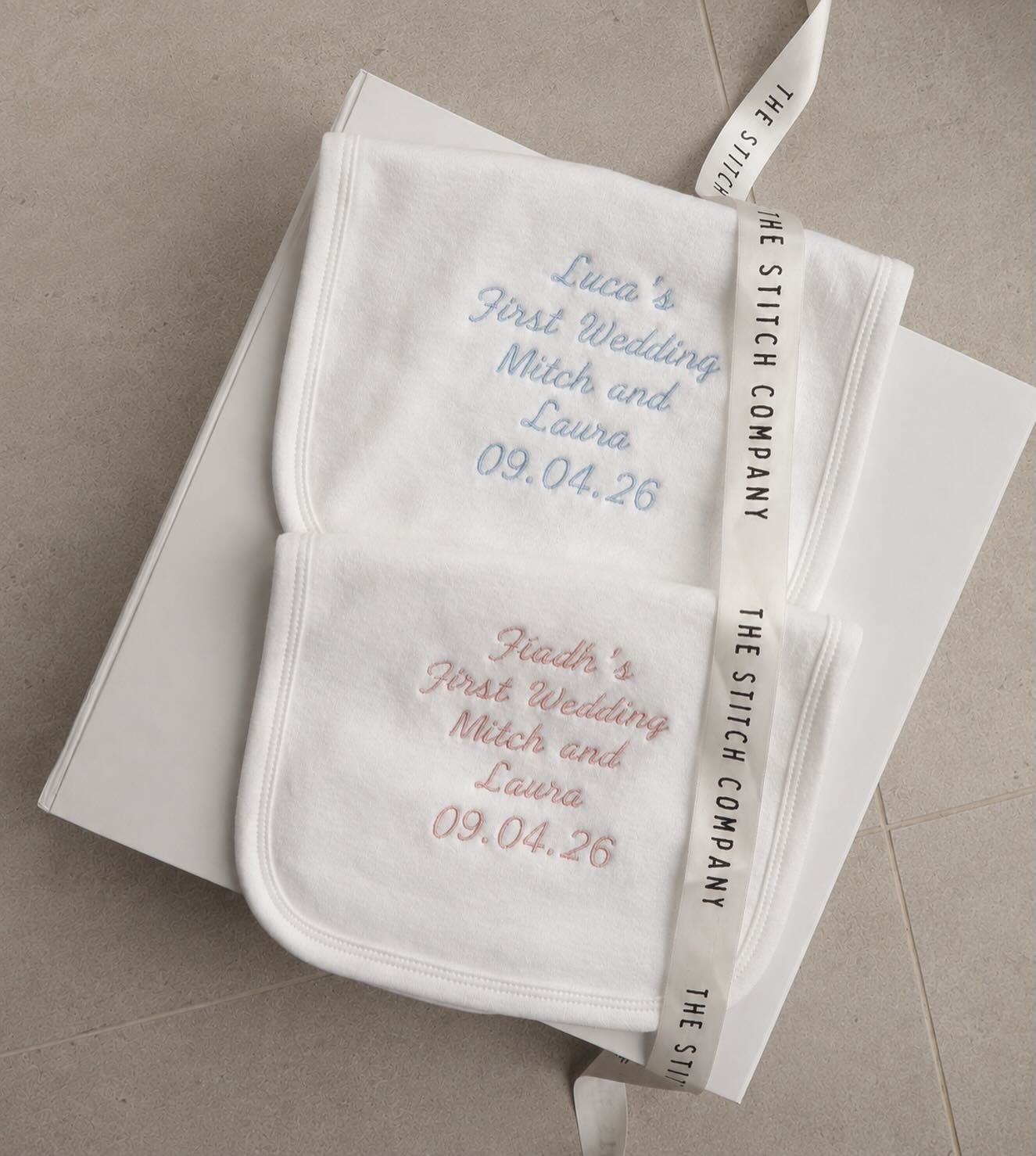 Their first wedding, made a little more special 🤍💍
A personalised keepsake for the littlest wedding guests, embroidered with a memory to keep forever 🪡✨

#PersonalisedBabyGift #WeddingKeepsake #PersonalisedGifts #EmbroideredGifts #WeddingGiftIdeas