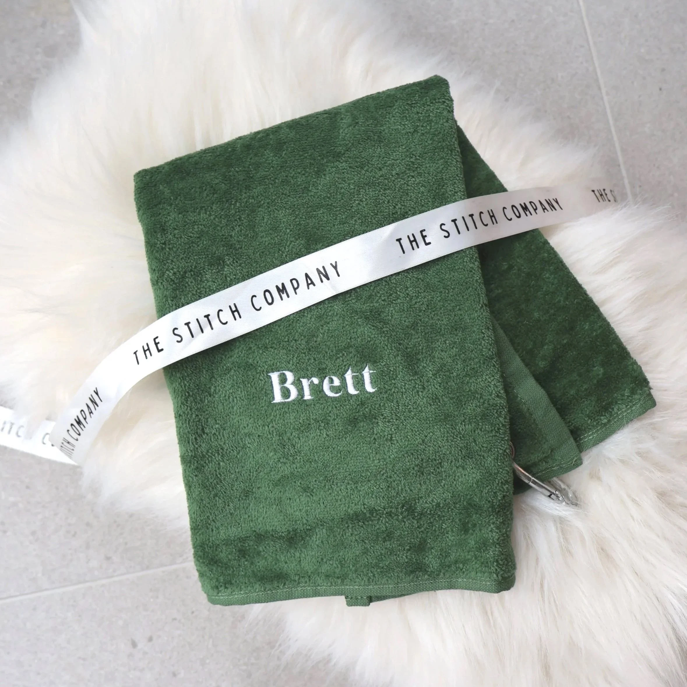 Personalised Forest Green Golf Towel