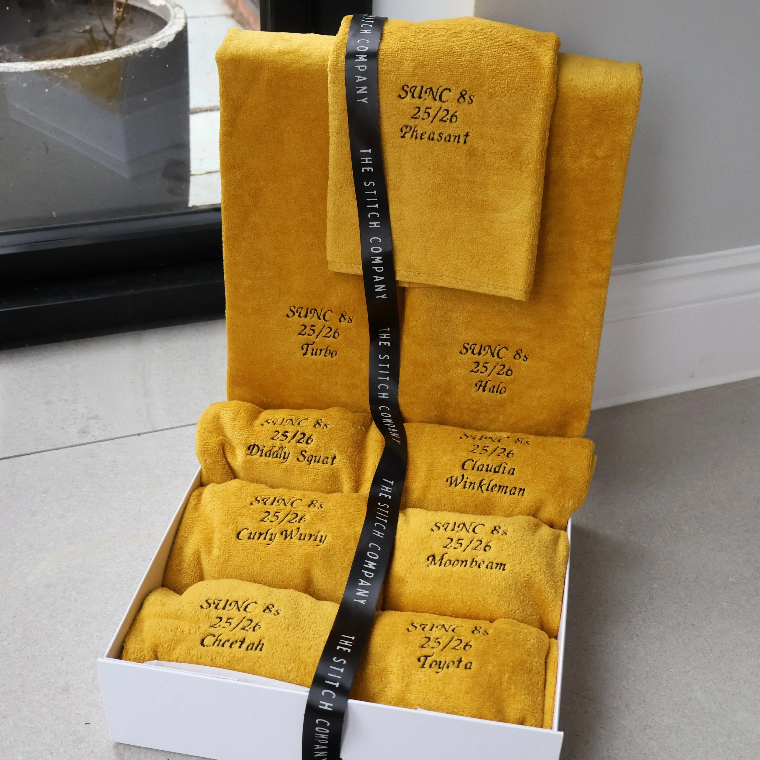 Personalised Yellow Golf Towel