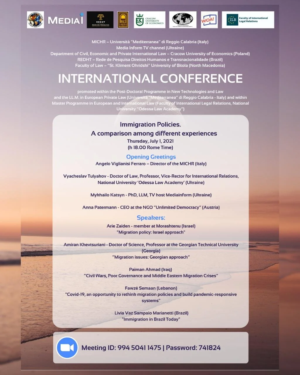 International Conference "Immigration Policies. A comparison among different experiences"
