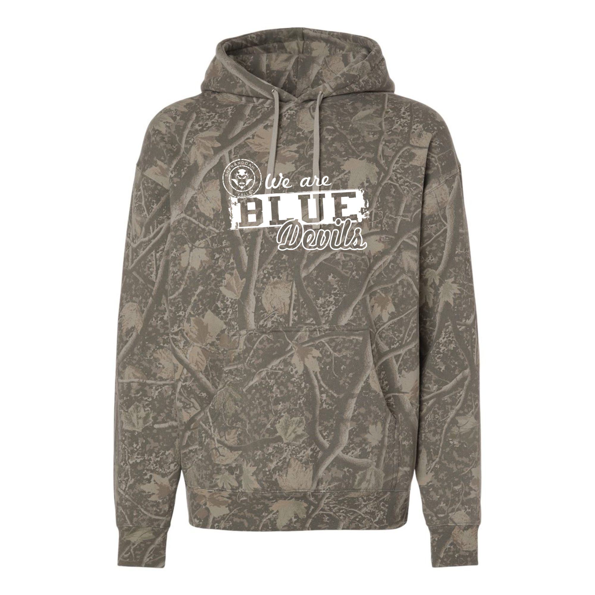 We Are Blue Devils – Adult Unisex Heavyweight Camo Hoodie