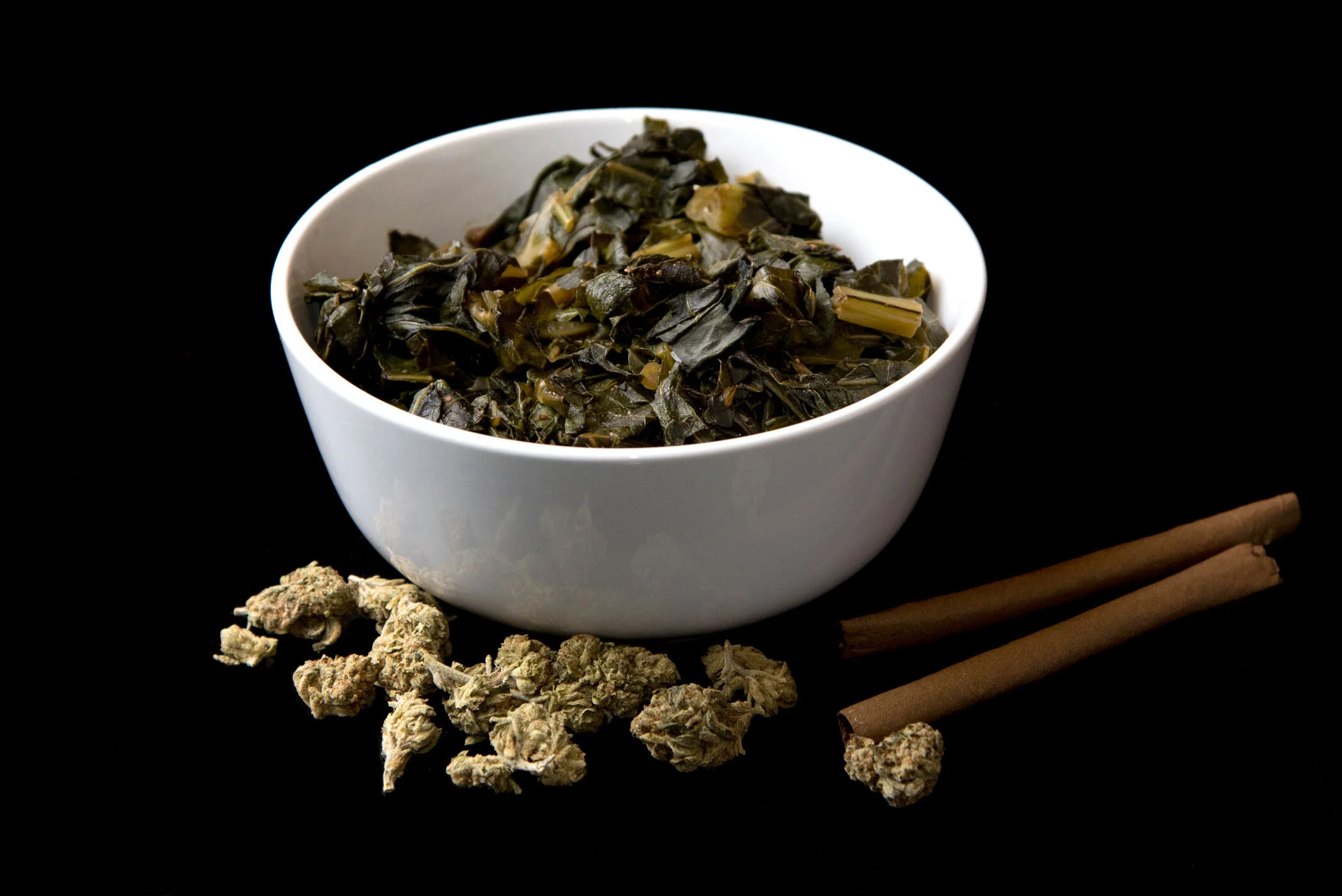 “Oh luxury, Chidi-ching-ching could buy anything, cop that, Oh collard greens, Three degrees low, make it hot for me, drop that” - ScHoolboy Q, “Collard Greens”
