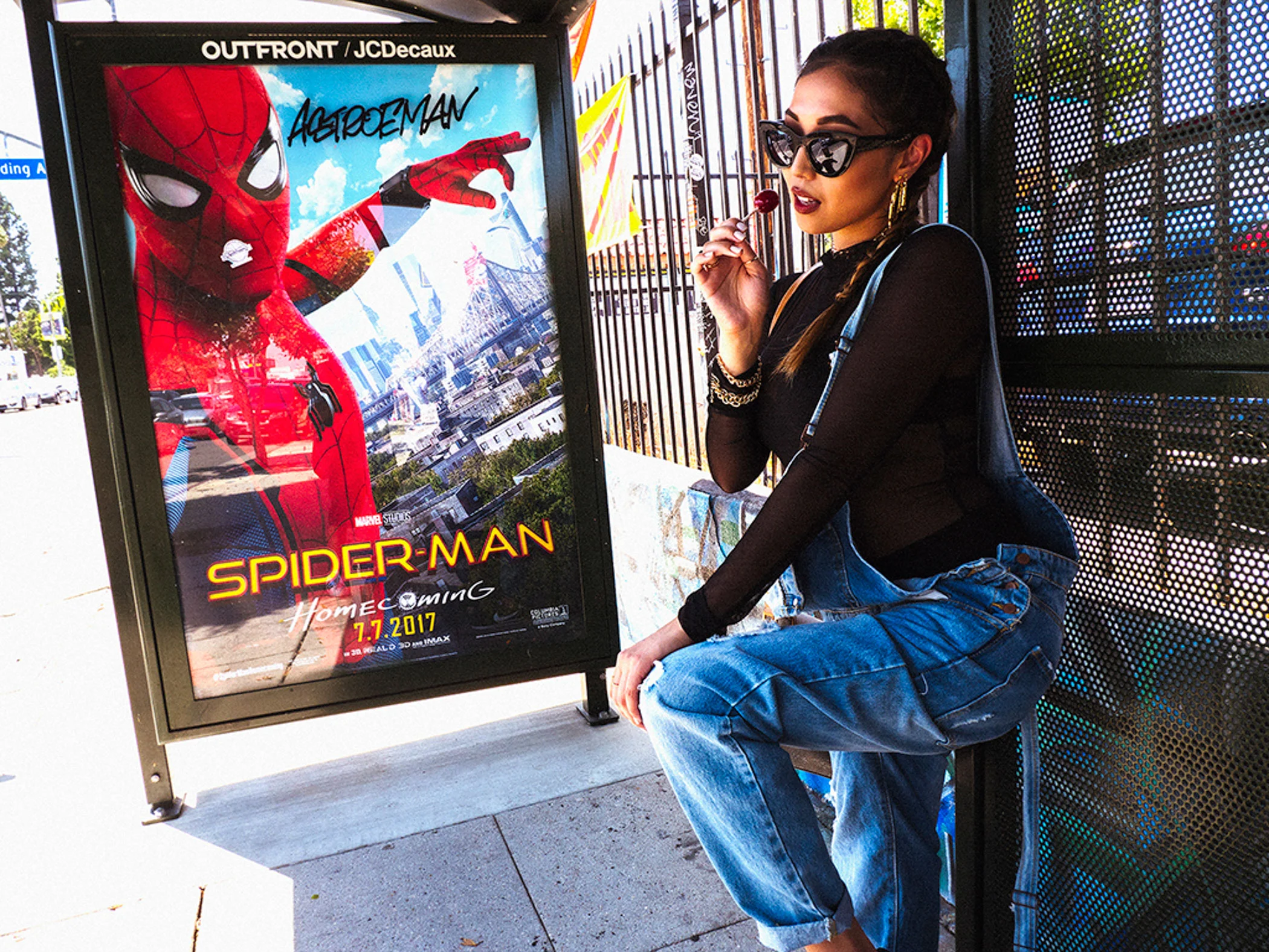 "Standing at the bus stop sucking on a lollipop. Once she gets pumping it's hard to make the hottie stop"
