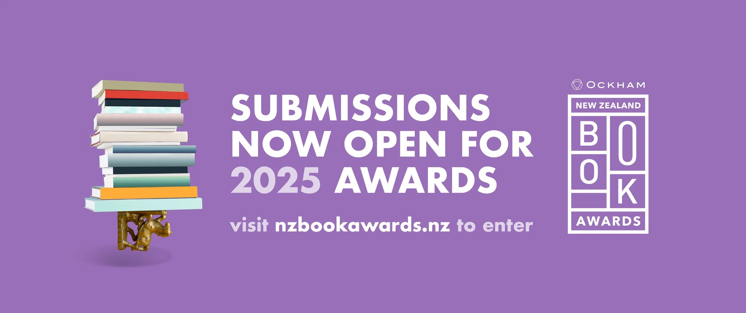 Submissions open for 2025 Ockham New Zealand Book Awards