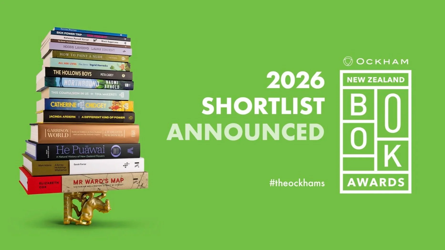 Ockham New Zealand Book Awards 2026 Longlist Announcement