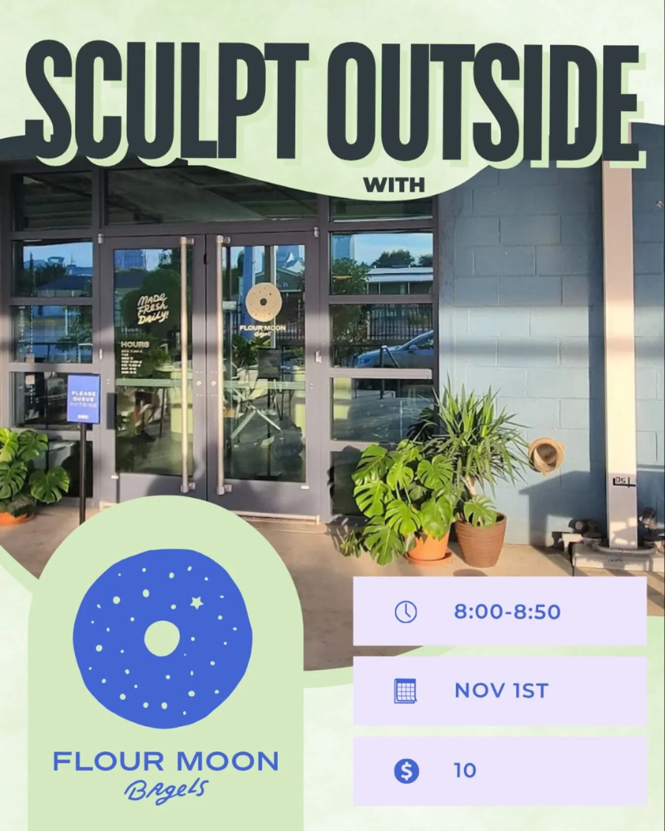 Meet me for some (hopefully) crisp weather, and 50 minutes of spicy Pilates! Sign up now so you don&rsquo;t miss out! This is a $10 community class. We will practice outside @flourmoonbagels so be sure to bring your mat, sunnies, water and an appetit