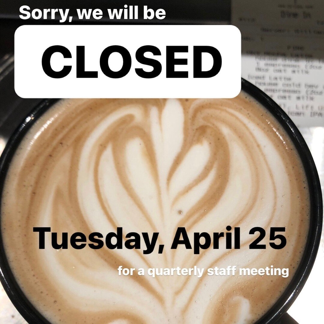 We will be closed tomorrow, Tuesday, April 25th for a staff meeting. We will re-open for normal business hours on Wednesday, 8am-3pm. See you Wednesday!

#leviathanbakehouse